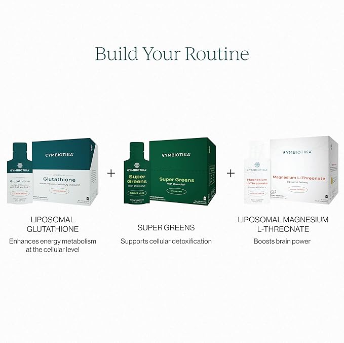 CYMBIOTIKA Liposomal Glutathione Supplement – PQQ, CoQ10 & Antioxidants for Detox, Brain, Energy, Immune Support – Advanced Absorption for Cellular Health & Longevity, Citrus Berry, 2 Month Supply