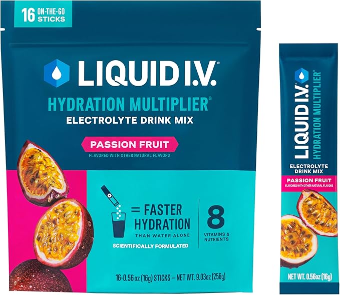 Liquid I.V.® Hydration Multiplier - Passion Fruit | Electrolyte Powder Drink Mix | 1 Pack (16 Servings)
