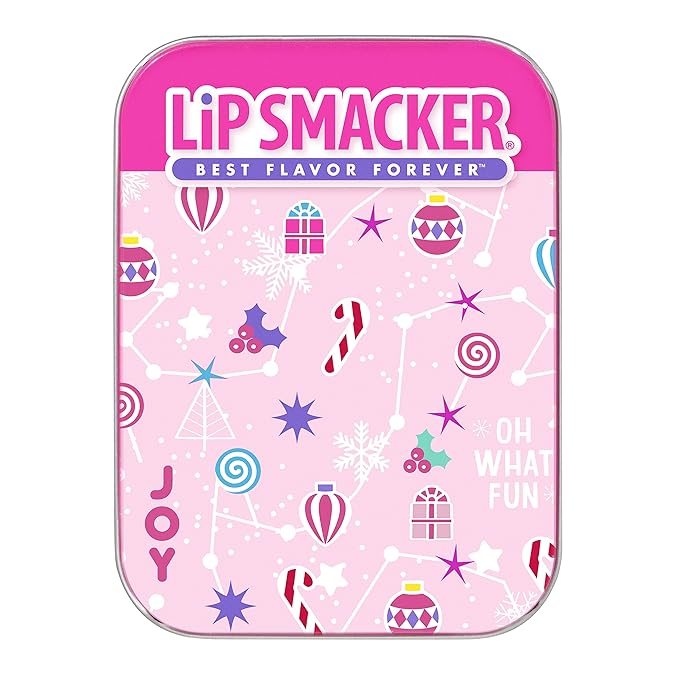 Lip Smacker Holiday Christmas 3 pcs Flavored Lip Balm Tin Original & Best