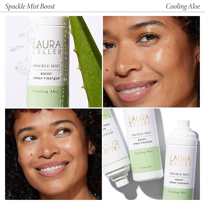 LAURA GELLER NEW YORK Spackle Mist Boost with Cooling Aloe - Long-Lasting Dewy Skin Makeup Setting Spray