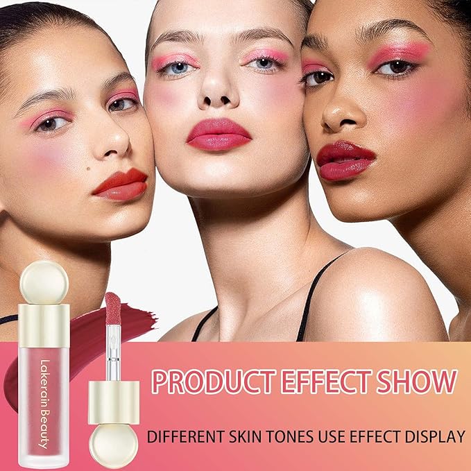 Liquid Blush,Natural Soft Cream Face Blush Matte Cheek Tint,Lightweight,Moisturizing,Waterproof,Long Lasting Face Blush Stick(5#)