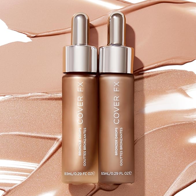 COVER FX Custom Bronzer Drops - Sunkissed: Neutral Bronze - 1 Fl Oz - Radiant Glow Liquid Bronzer - Customizable Color