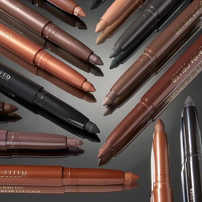 LAURA GELLER NEW YORK Kajal Longwear Kohl Eyeliner Pencil - Soft Black Kohl - Caffeine and Vitamin E - Smooth & Blendable Liner - Built-In Sharpener