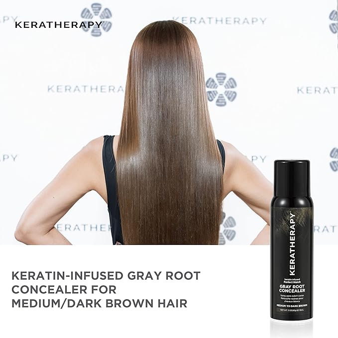 Keratherapy Keratin Infused Perfect Match Gray Root Concealer Spray, Auburn Red, 3 oz, 118 ml - Root Cover Up Spray to Hide Gray Roots - Keratin Therapy Hair Darkening & Temporary Scalp Concealer