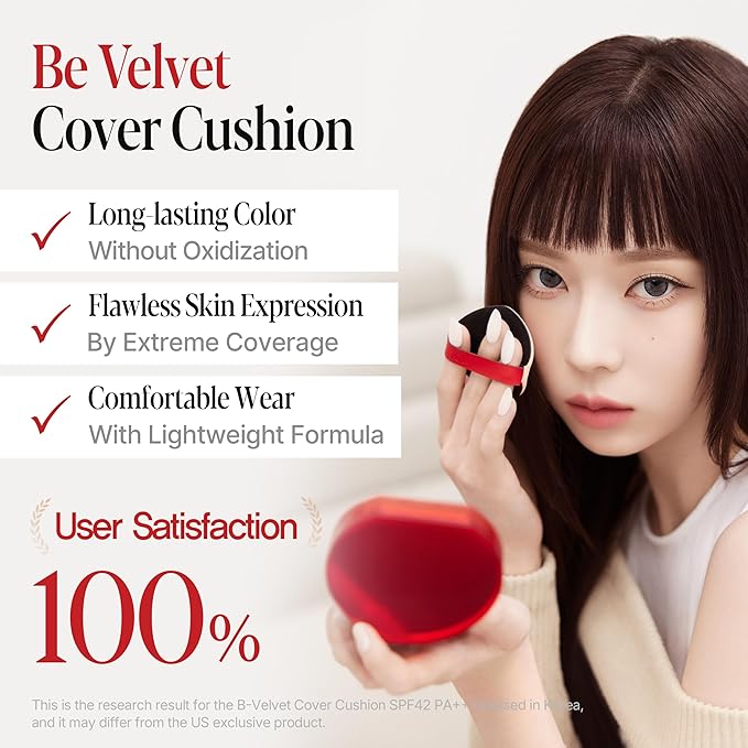 espoir [NEW] Be Velvet Cushion Foundation | Quick and Easy Coverage with Long-lasting Color by Zero Oxidation (#26 Honey, 0.46 Ounce (Pack of 1))