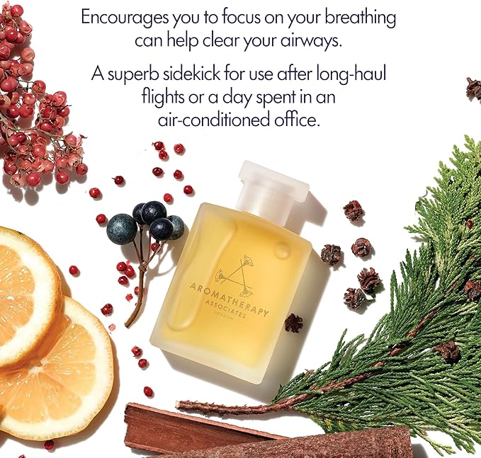 Aromatherapy Associates Forest Therapy Bath and Shower Oil, Natural Body Oil to Restore Mind, Body and Spirit, Hydrating, Made with 3 Essential Oils (1.85 oz)