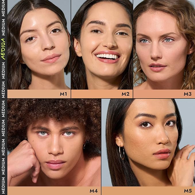 COVER FX Power Play Foundation - Shade M3 - Buildable Full Coverage - Waterproof Sweat-Proof Transfer-Proof - Natural Matte Finish - All Skin Types