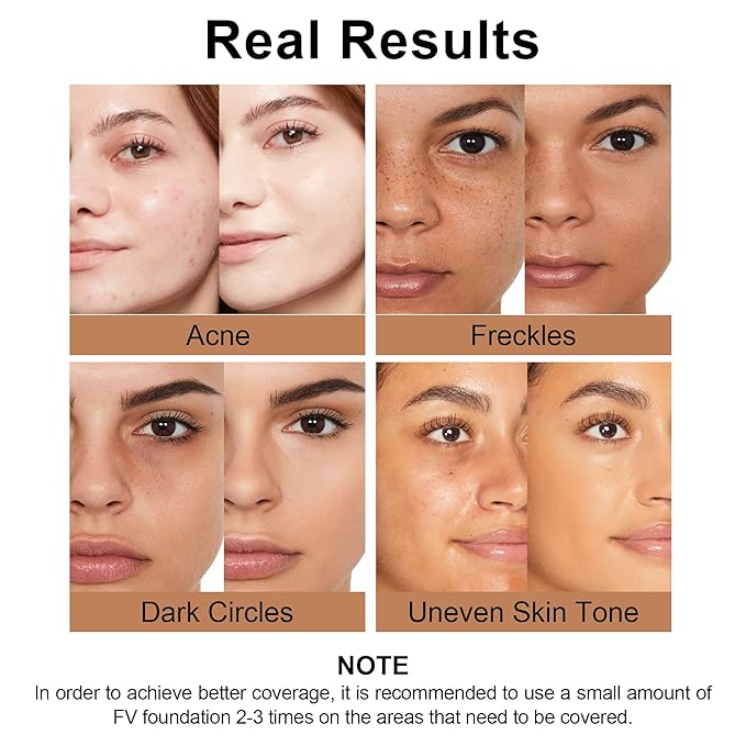 FV 2 Pack Hydrating Liquid Foundation Makeup, Waterproof & Lightweight, Natural Finish with Medium Coverage, Ideal for Dry and Normal Skin (Nourishing Toffee)