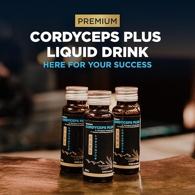 FINE JAPAN Cordyceps Plus: Premium Cordyceps Mushroom Extract and Macadamia Blend - Smart Drops Adaptogenic Mushrooms, Organic Mushroom Supplement for Energy & Immunity, Liquid Cordyceps (Pack of 20)