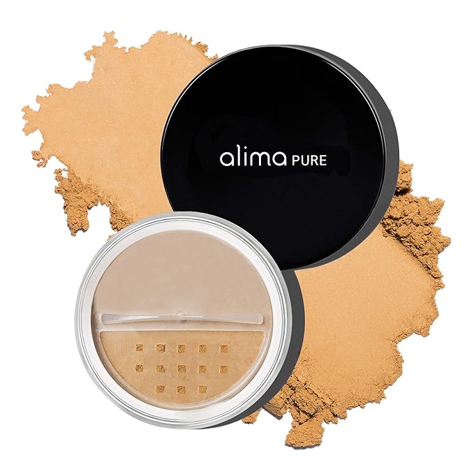 Alima Pure Matte Foundation Loose Mineral Powder Foundation Makeup, Loose Powder Makeup Oil Free Talc Free Powder, Natural Makeup Mineral Foundation Full Coverage Natural Foundation Powder .15 oz/4.5g