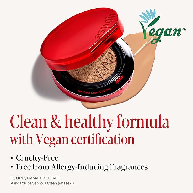 espoir [NEW] Be Velvet Cushion Foundation | Quick and Easy Coverage with Long-lasting Color by Zero Oxidation (#31 Macchiato, 0.46 Ounce (Pack of 1))