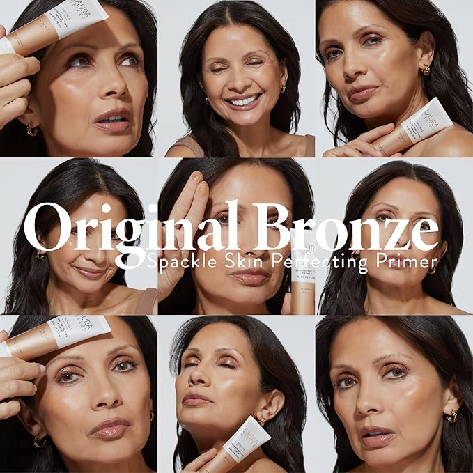 LAURA GELLER NEW YORK Spackle Primer - Bronze - Super-Size 2 Fl Oz - Hyaluronic Acid Makeup Primer for Mature Skin