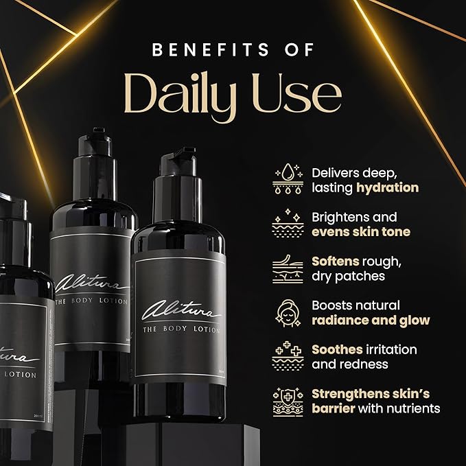 Alitura Naturals Organic Face & Body Lotion – Anti-Aging Moisturizer with Olive Oil & Acai Butter – Hydrating Cream for Dry, Sensitive & Aging Skin – For Men & Women – 200ml