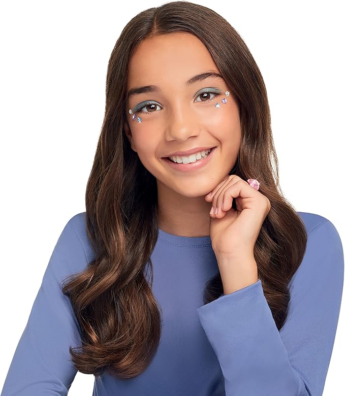 Make It Real: Mystic Crystal Makeup Kit - 9 Piece Tween Cosmetic Set, Sparkle Head To Toe, Rings-Eyes-Lips-Nails, Water-Based Nail Polish, You Are Magic, Take-Anywhere Cosmetic Set, Kids Ages 8+