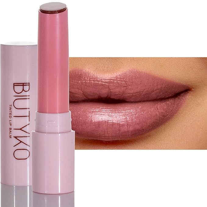 Lip Balm Hydrating for Dry and Chapped Lips Tinted Subtle Color Non-Sticky Juicy Finish | Nude