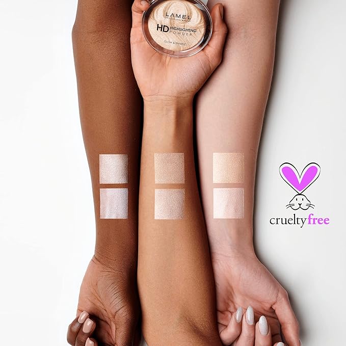 LAMEL HD Highlighting Face Powder - Natural Glow and Luminous Finish, Baked Blendable Pigmented Formula - Long-lasting & Fade-Resistant Wear, 402 12g/0.42 oz