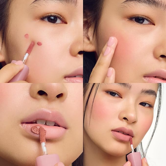 COLORGRAM NUDE BLUR TINT 14 MELLOW STRAWBERRY | Soft Velvet Matte Liquid Lipstick & Cheek Tint | Lightweight Blurring Tint for a Smooth & Airbrushed Finish | Long-Lasting & Non-Sticky Formula