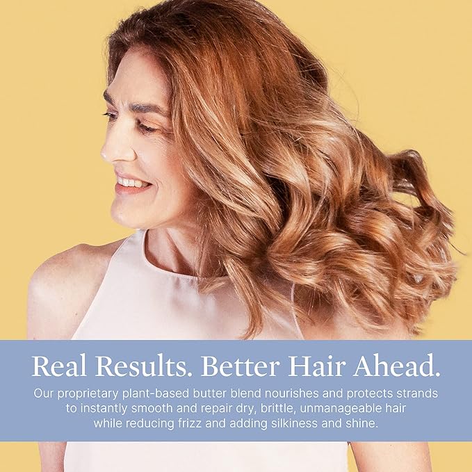 Better Not Younger Restorative Butter Hair Masque 6.8 fl oz - Hair Repair Mask with Plant-Based Butters, Biotin, Argan & Caffeine for Women Over 40 - Restores Moisture, Adds Volume & Boosts Shine
