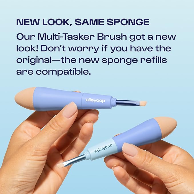 Alleyoop Multi-Tasker 4-in-1 Makeup Brush - All-in-One Multi-Tasking Blending Sponge Refill 2-Pack