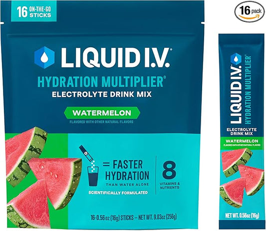 Liquid I.V.® Hydration Multiplier® - Watermelon | Electrolyte Powder Drink Mix | 1 Pack (16 Servings)