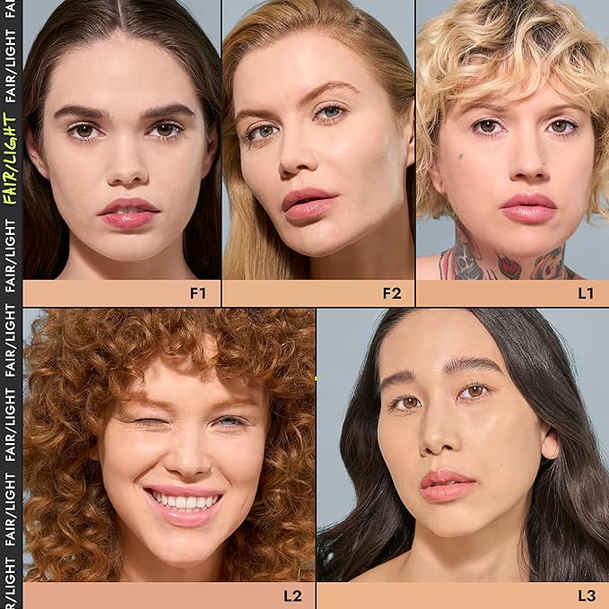 COVER FX Power Play Foundation - Shade L1 - Buildable Full Coverage - Waterproof Sweat-Proof Transfer-Proof - Natural Matte Finish - All Skin Types