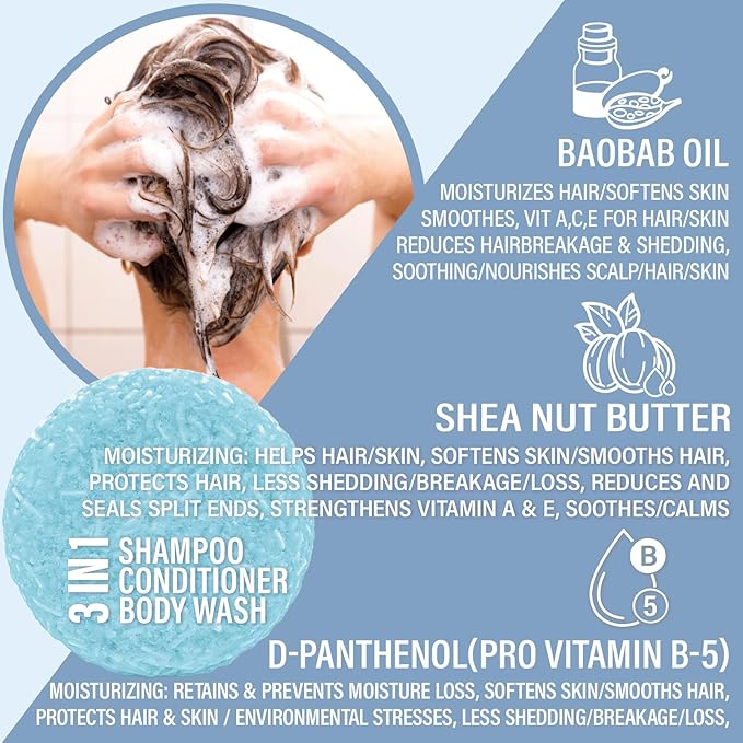 Bay Rum Shampoo Bar – Vegan, Sulfate-Free, Made in USA | 3-in-1 Men’s Shampoo, Conditioner & Body Wash | Ideal for All Hair Types | 60+ Washes, Travel-Friendly