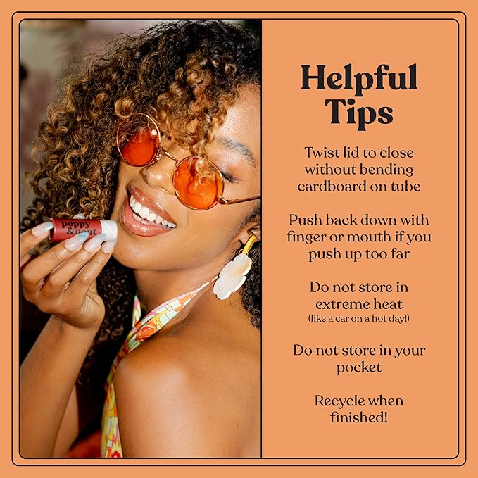 Jumbo Lip Balm Gift Set (3-Pack, Citrus Flavors) | Poppy & Pout All Natural Lip Balms & Moisturizers | Hydrates with Beeswax, Vitamin E, Organic Coconut Oil | Cruelty-Free | Recyclable Cardboard Tube