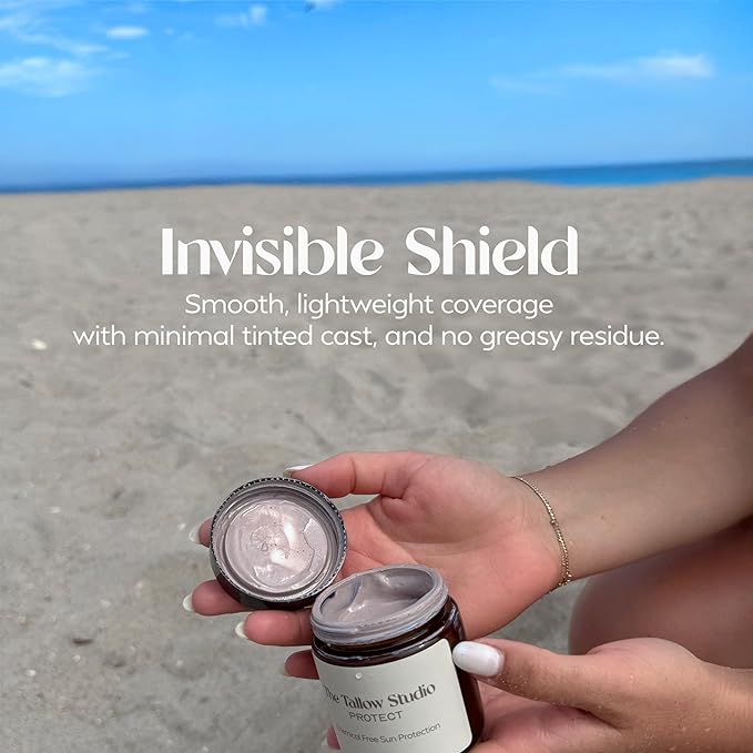 Everyday Tallow Mineral Sunscreen ~ SPF 30 | 100% Grass-Fed & Organic | Face & Body | Naturally Scented with Frankincense & Lavender Oil | Zinc Oxide | Water Resistant (2oz)