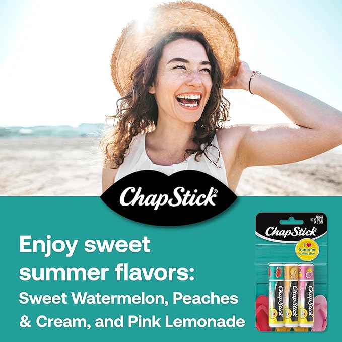 ChapStick Summer Variety Lip Balm Pack in Joyful Flavors- 0.15 Oz x 18 Sticks