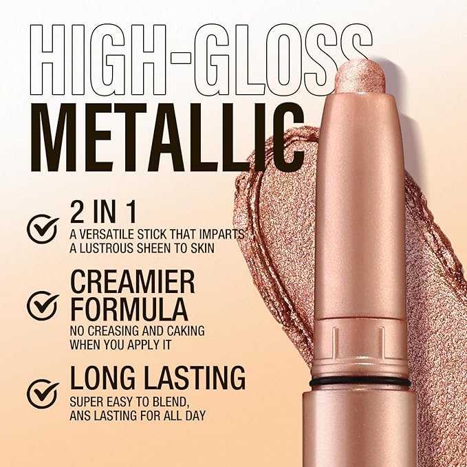 LANGMANNI Eyeshadow Stick,8 PCS Waterproof Multi-Color Eyeshadow Pen Set,Creamy Long-Lasting Eye Makeup Kit,Natural & Shimmer Shades Contour Stick,Perfect Gifts For Women (#G-8 Colors)