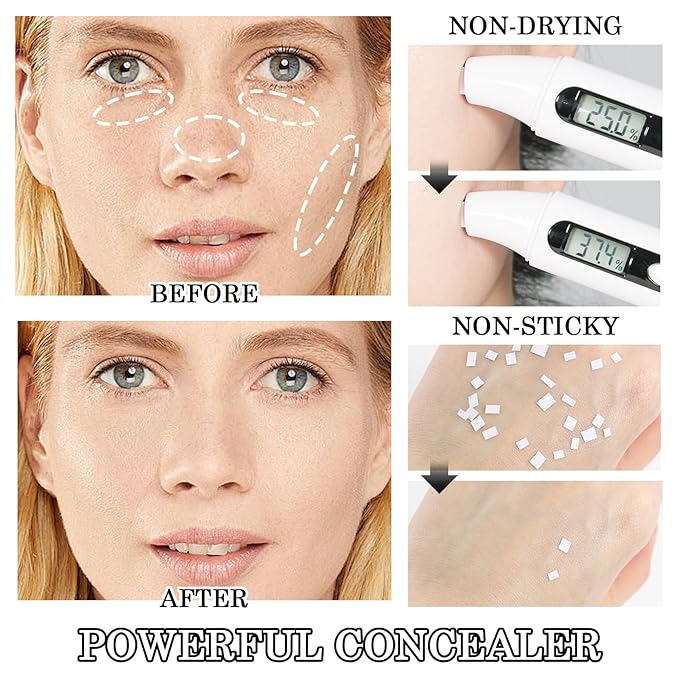 6 Colors Correcting Concealer Cream Contour Palette,Long Lasting Concealer Cream Makeup Palettes with Concealer Brush,Multi-purpose Contouring Liquid Foundation Makeup Kit