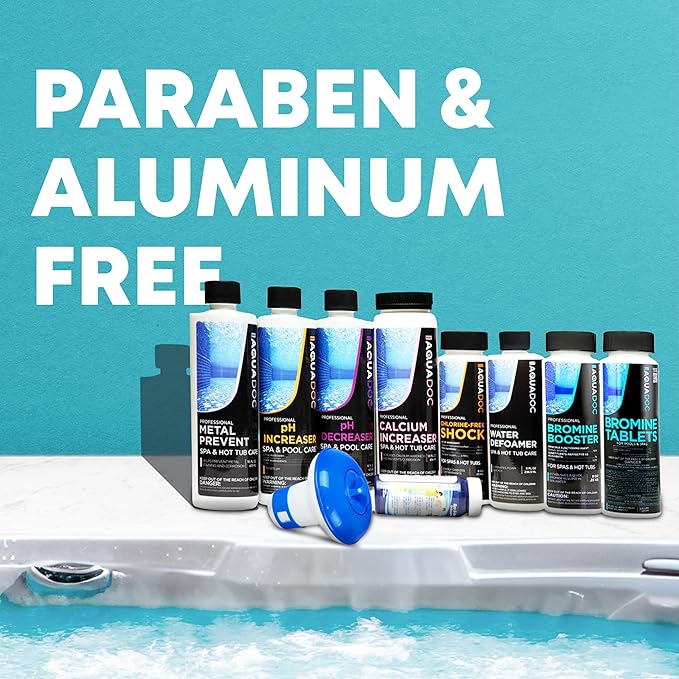 Aquadoc Bromine Hot Tub Starter Kit for Spas, Complete Spa Maintenance Kit with Bromine Tablets & Complete Hot Tub Chemicals Starter Kit (Bromine Hot Tub Starter Kit)