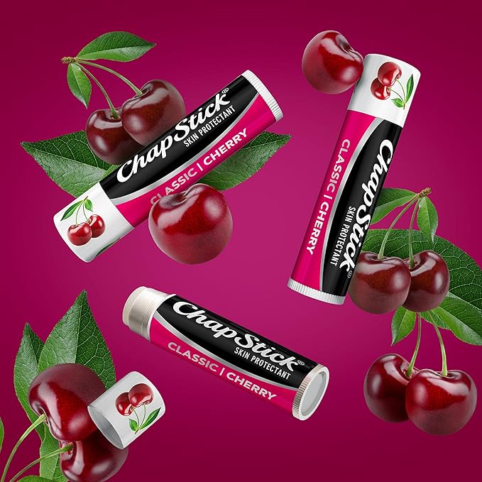 ChapStick Classic Cherry Lip Balm Tube, Flavored Lip Balm for Lip Care on Chafed, Chapped or Cracked Lips - 0.15 Oz