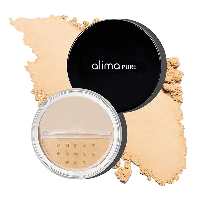 Alima Pure Matte Foundation Loose Mineral Powder Foundation Makeup, Loose Powder Makeup Oil Free Talc Free Powder, Natural Makeup Mineral Foundation Full Coverage Natural Foundation Powder .15 oz/4.5g