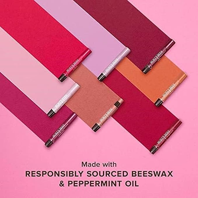 Burt's Bees Shimmer Lip Tint Easter Basket Stuffers, Tinted Lip Balm Stick, Moisturizing for All Day Hydration with Natural Origin Glowy Pigmented Finish & Buildable Color, Guava (4-Pack)