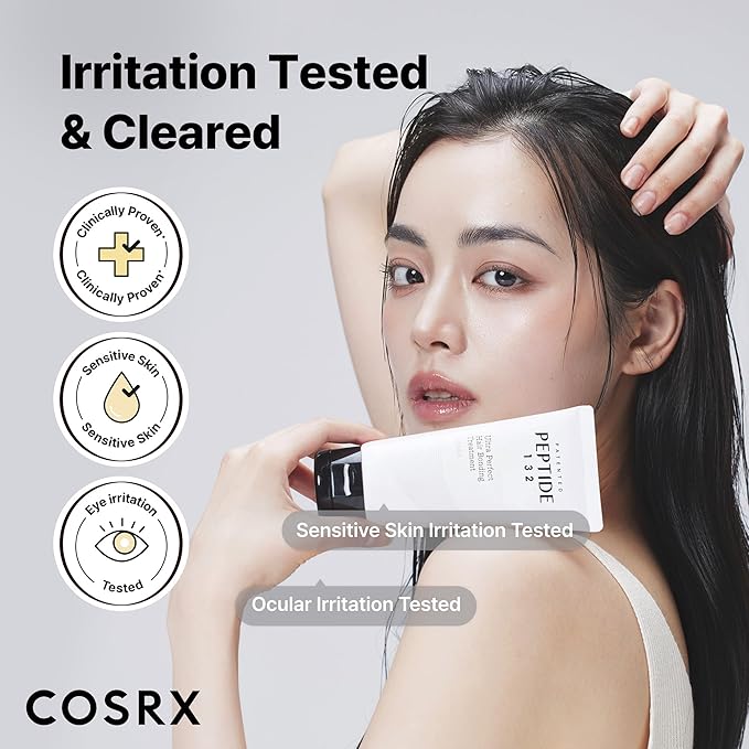 COSRX PEPTIDE 132 Hair Bond Repair Treatment - Deep Conditioner Hair Mask for Damaged, Dry Hair, Repairs Breakage & Split Ends with Collagen & Hyaluronic Acid, For All Hair Types – 4.05 fl oz