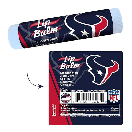FANMATS 34663 Houston Texans Smooth Mint SPF 15 Lip Balm