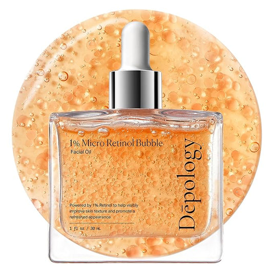 1% Retinol Face Oil with Firming, Smoothing & Glowing– Retinol Serum for Face, Lightweight Squalane Facial Oil for Fine Lines, Texture & Anti-Aging, Gentle for All Skin 1.01 fl oz