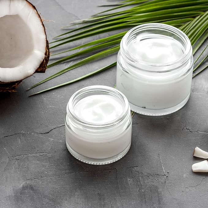 Lil Ray 1 oz Round Transparent Glass Jar with Inner Liners and Gold Lid (12pcs)