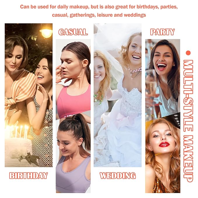 Blush Palette,Shimmer Silky Matte Blush Powder Palette,Professional Cute Face Contour Highlighter Blush Palette with Blush Makeup Brush 02