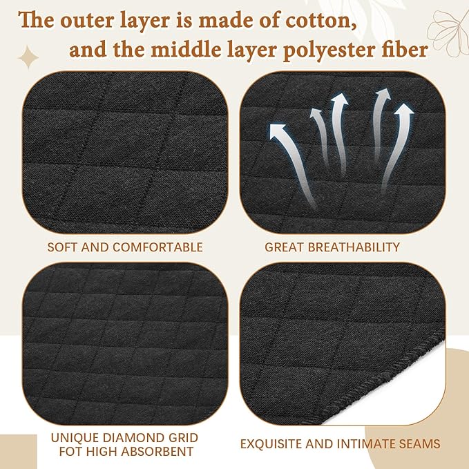 Cotton Tummy Liners and Bra Liners Set for Sweat Rash Skin Folds Plus Size Women Sweating Supplies