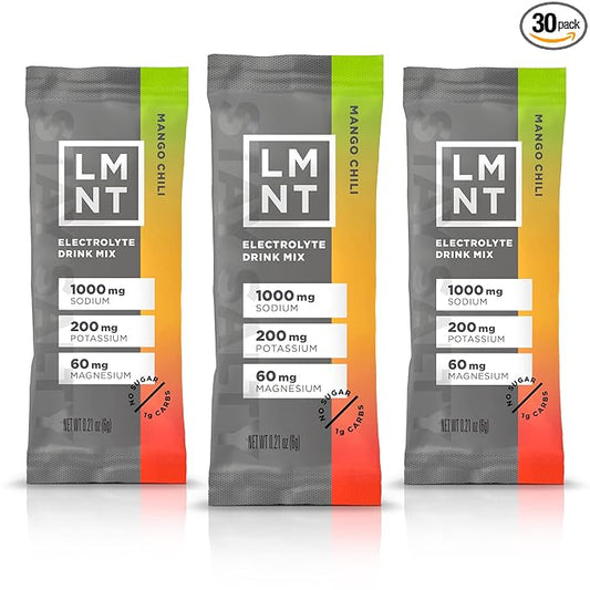 LMNT Zero Sugar Electrolytes - Mango Chili Salt | Drink Mix | 30 Count