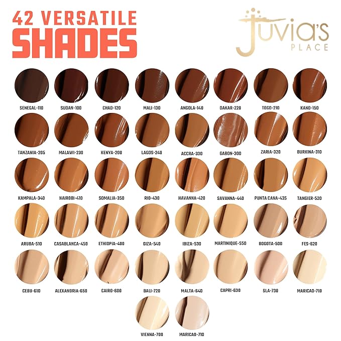 Juvia's Place I Am Magic Velvety Matte Liquid Foundation 710 - Maricao - Very Light w/Neutral Undertone, Makeup Foundation Full Coverage, Lightweight, Long Wear, Velvety Matte Finish