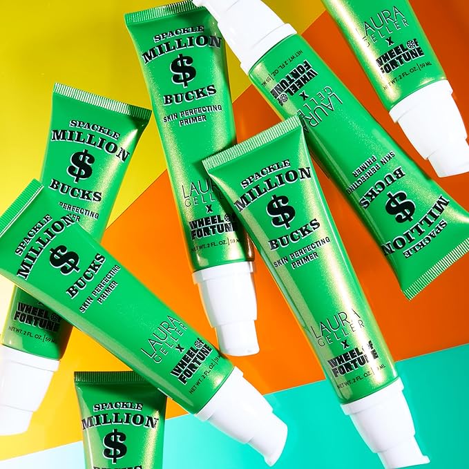 LAURA GELLER NEW YORK Wheel for Fortune Million Bucks Spackle Makeup Primer and Face the Day Blush Palette Kit