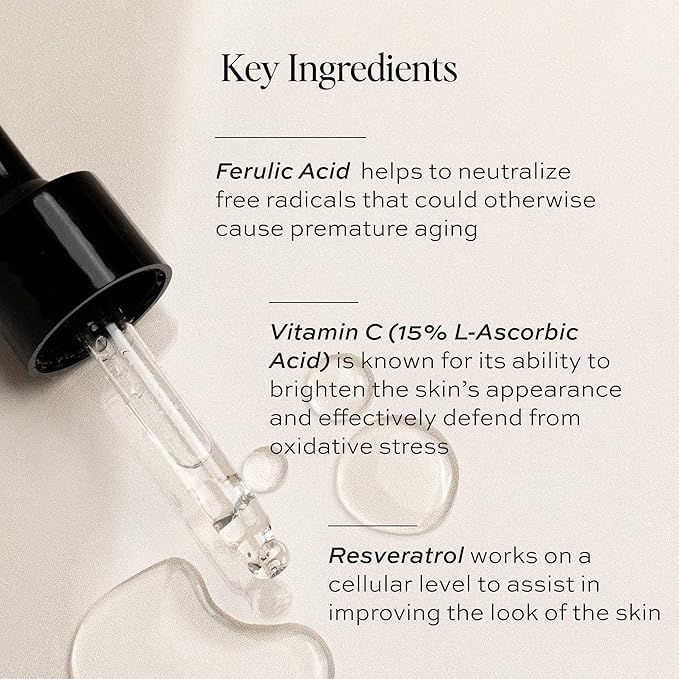 DIME Beauty Hyper Glow Serum, 15% Vitamin C Face Serum for Brightening Dull Skin, Dark Spot Corrector, 1 oz / 30 ml