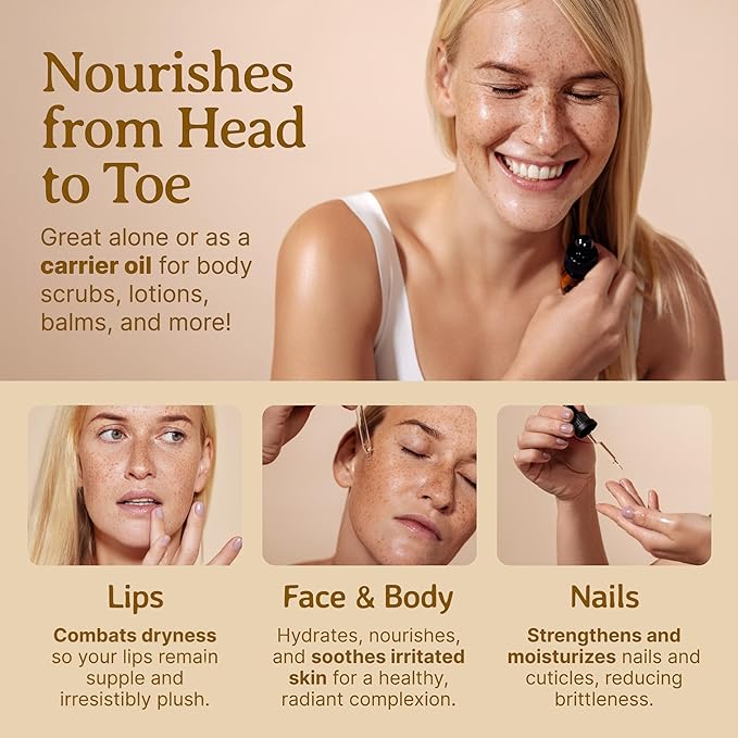 Bella Terra Oils - Organic Sea Buckthorn Oil 2 oz - Dive into Rich Essence of Organic Sea Buckthorn Berry, Packed with Vitamin C, E, & A, Omega-Fatty Acids Delight for Face