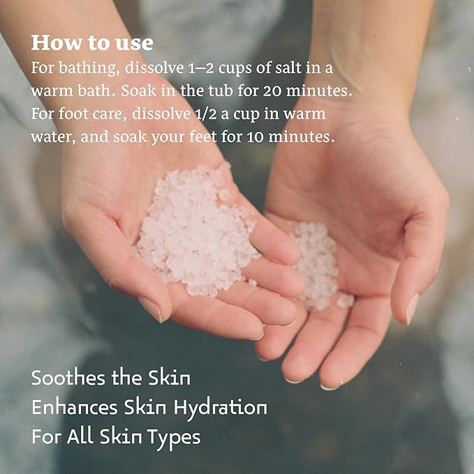 Dead Sea Salts for Soaking Relaxing Sea Salt Bath Soak for Body Rejuvenation - Natural Mineral Salts - Coarse Dead Sea Salt Unscented Bath Salts for Women & Men (8.82 oz)