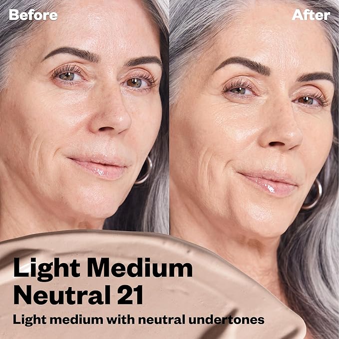 Kosas BB Burst Tinted Face Gel Cream - Supports Healthy Collagen, Smoothes Skin, Hydrates & Moisturizes - Lightweight Buildable Coverage - Light Medium Neutral 21, (1 Oz/30 ML)