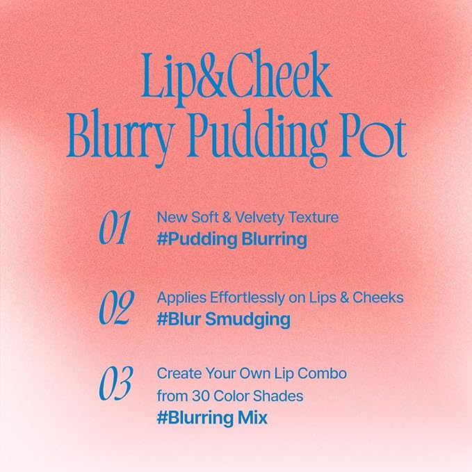 Lip&Cheek Blurry Pudding Pot | Bestie Moment - Boy | makeup blush for women