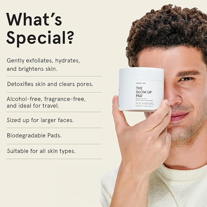 Rice Toner Pads Korean Skin Care Daily Exfoliating Pads for Face: THE GLOW UP Centella AHA PHA Niacinamide Brightening Toner for Mens Skincare, Facial Cleansing, Acne Pores, Dark Spots & Skin Radiance